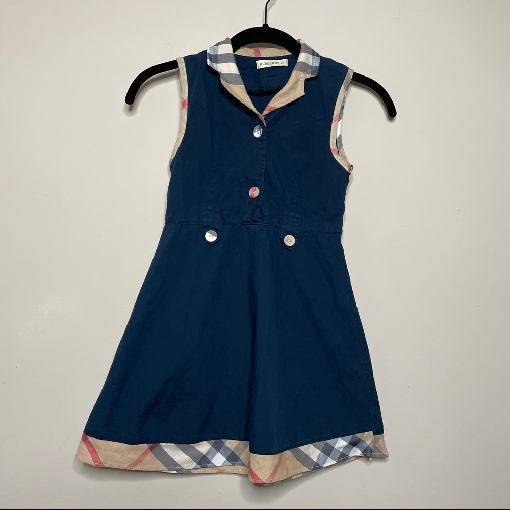 Burberry kids navy dress buttons xlarge